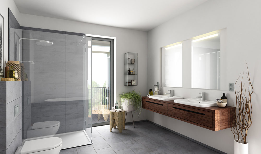 Badezimmer-Fliesen